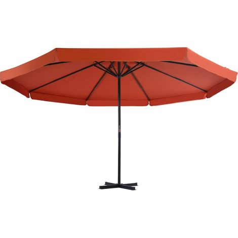 Maison Exclusive - Ombrellone da Giardino con Base Portatile Terracotta