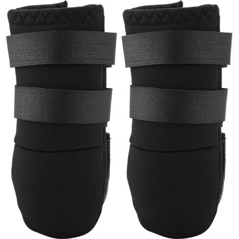 Jeffergarden Bottes pour chiens 2 pièces chaussures pour chiens de différentes tailles avec deux sangles réglables semelle antidérapante L (1/5)