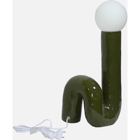 Lampada da tavolo organica ceramica smaltata,  45cm (1/5)