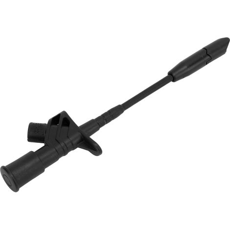Crochet de test multimètre pince mini sonde acier inox connecteur banane 4mm pour diagnostic auto J.30019 isolant PA (1/5)
