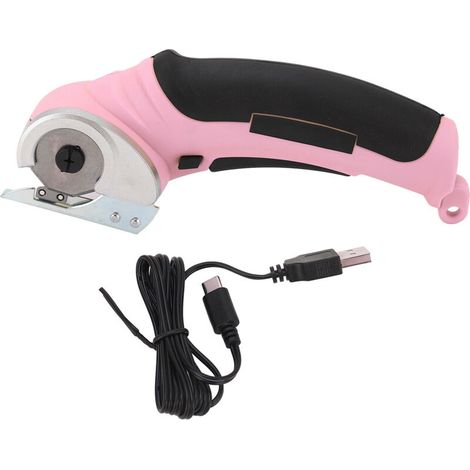 Ciseaux de Couture, Ciseaux électriques sans Fil à Large Application en Acier Inoxydable PA, Rechargeables à Haute efficacité pour le Matériel (PINK) (1/4)
