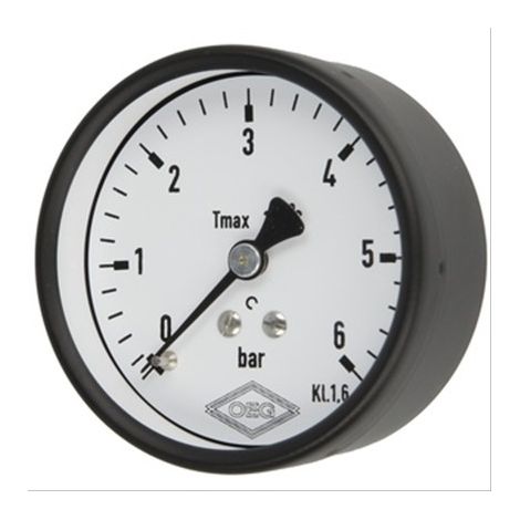 Manomètre solaire axial 1/4'' - 0-6 bar - max 130°C - Ø63mm