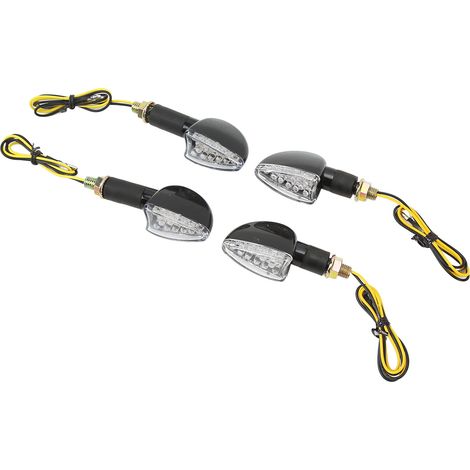 Clignotants Moto 10mm Indicateurs de Direction à LED, Coque Transparente Noire, Remplaçants pour Suzuki, Feux de Signalisation Universels (1/5)
