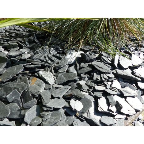 Paillage Ardoise NOIR  10-40  Pack 17 m² - 40 sacs - 1000 kg (1/5)
