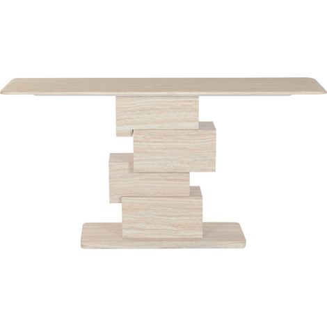 Consola Granito Mdf 150X40X70 Simil Marmol Beige (1/5)