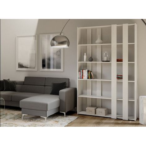 Bibliothèque bois blanc Samba 120 cm