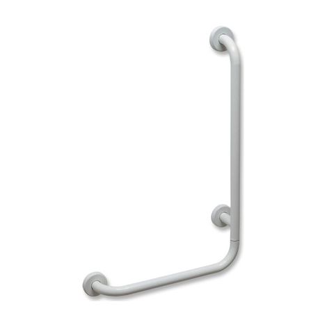 CORRIMANO ANGOLARE CON MONTANTE A DESTRA Misura: cm. 35 x 65 dx Bianco