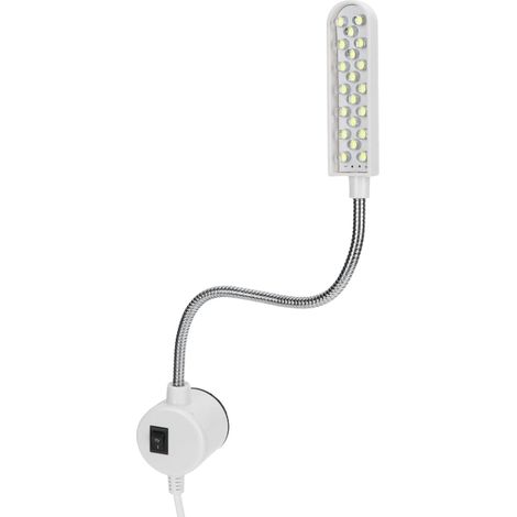 Lot de 1 Lampe pour Machine à Coudre, Lampe col de Cygne EU AC110 250V avec Base magnétique pour Studios pour usines pour Chambres pour sous sols