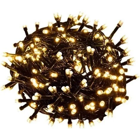Luces De Navidad Led - Cable Verde Oscuro - Luz Blanca Cálida - Para Árbol Xmax Jardín Hogar Fiesta Halloween - 1 Unidad (1/5)