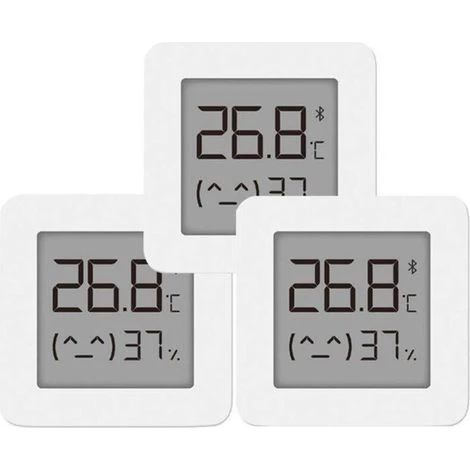 Hygromètre, thermomètre numérique et thermomètre Bluetooth professionnel Xiaomi Mi pour la mesure de l'humidité et de la température intérieures. Lot de 3. (1/5)