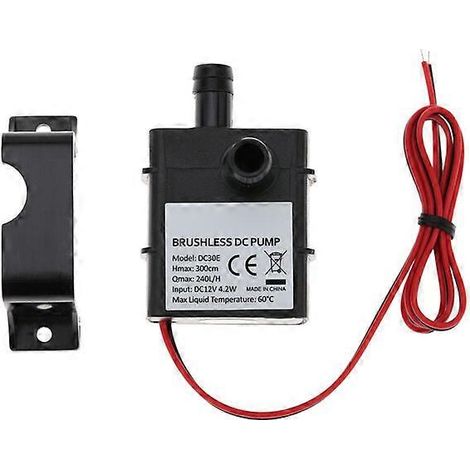 Pompe à eau CC sans balais à faible bruit, 12 V, indice de protection IP68, débit de 300 L/h, compatible avec les aquariums, les climatiseurs et les systèmes de circulation de liquide. (1/5)