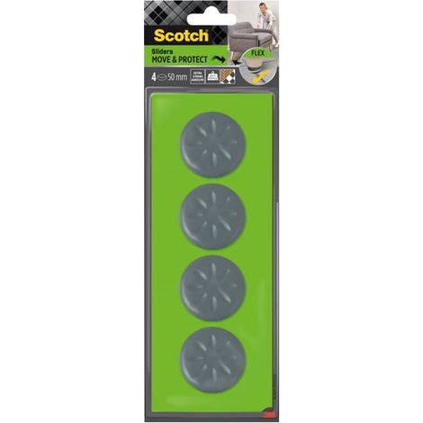 Patin Glisseur Adhã©sif Rond Gris 㘠50 Mm Blister De 4 - Gpi 3m Bricolage Et Batiment