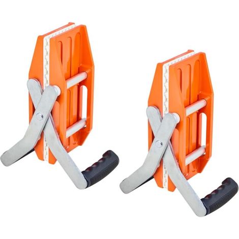 Pinces de Transport de Pierres 299,4 kg Pinces de Levage pour Dalles Granit à Deux Mains, Lot de 2, Porte-panneaux 6 cm d'Épaisseur, Outils de Transport Robustes pour Contreplaqué, Verre, Granit (1/5)