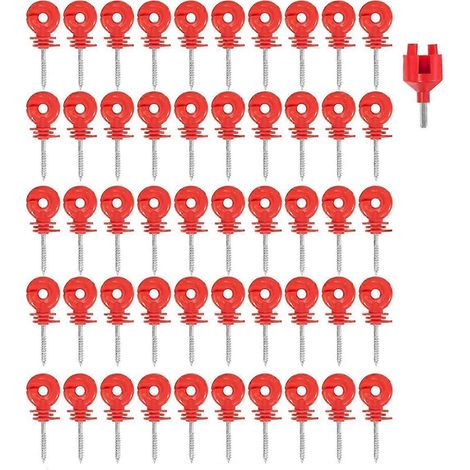 Isolateur à visser pour clôture électrique, 50 pièces, A-- (1/5)