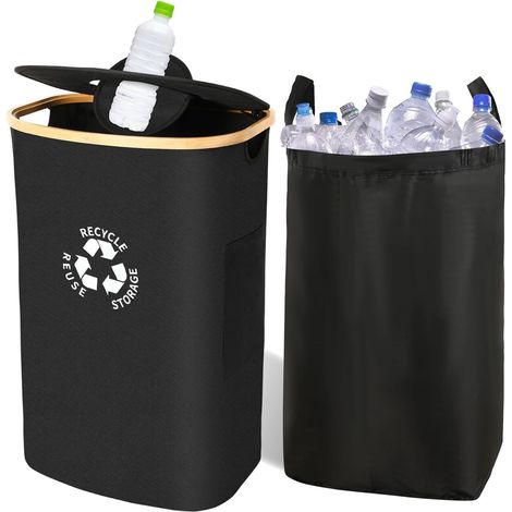 Contenitore Cestino Borsa Bottiglie Reso Cauzionale Nero 100 L (1/4)