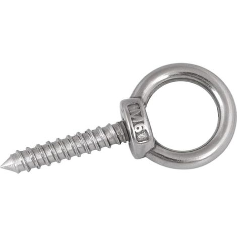 1 crochets muraux bois, M4, M5, 100 mm, inox/bois, avec écrou (1/5)