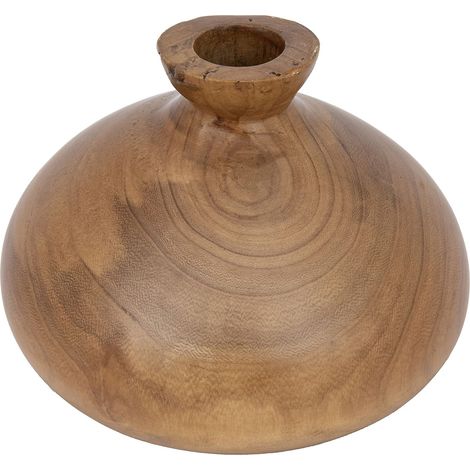 Vase décoratif en Bois de Paulownia, Finition Noyer, Marron (1/5)