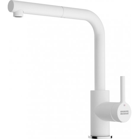 Franke LINA L. Tipo di beccuccio: Standard, Colore del prodotto: Bianco, Materiale del rubinetto: Ottone. Altezza (max): 28,5 cm - 115.0728.485 (1/5)
