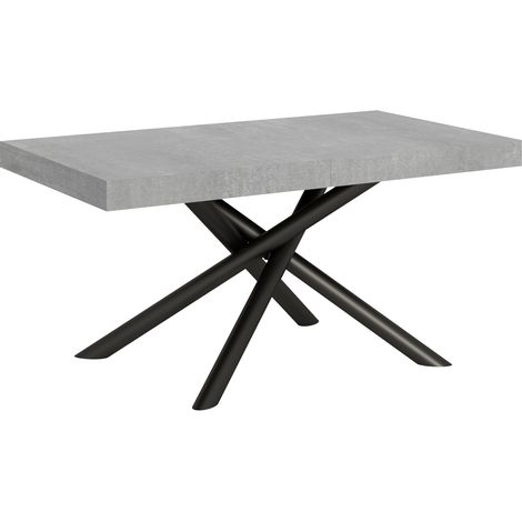Tavolo "Pesaro" allungabile in legno per sala da pranzo -Allungabile fino a 420 cm / Cemento (1/5)