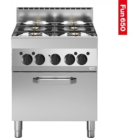 Fourneau - Fun 650 - 4 brûleurs et four à convection électrique - Modular