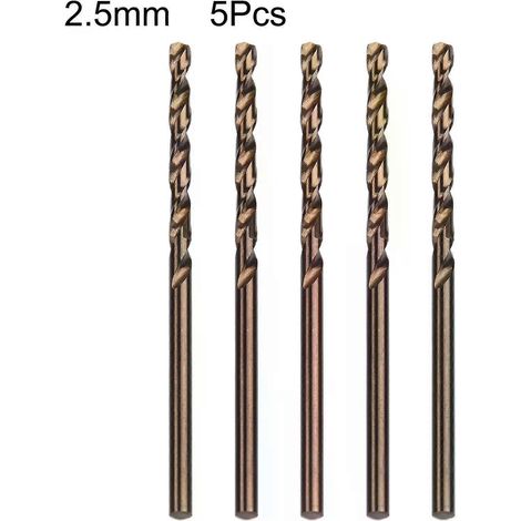 5-teiliges Set HSS M35 Kobaltbohrer (1 mm, 15 mm, 2 mm, 25 mm, 3 mm, 35 mm, 4 mm) für Holz, Metall und Edelstahl – Spiralbohrer, Lochschneider-Werkzeug – JXLGV (1/4)