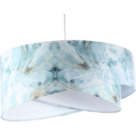 Suspension galaxy asymetric - Décor bleu vert intérieur blanc (1/5)