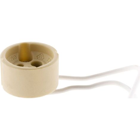 Douille GU10/GZ10 plastique - Blanc 100W max -