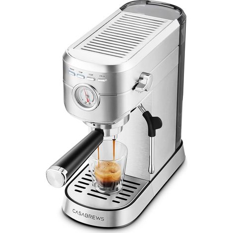 Machine à Expresso avec Buse à Mousse de Lait Pompe 20 Bar, Mousse de lait pour Latte (1/5)