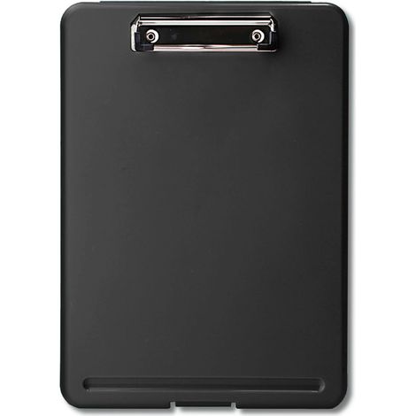 Panneau de fixation en plastique noir pour documents, rangement gain de place, accessoire de bureau pour tests et papiers, idéal comme cadeau. (1/5)