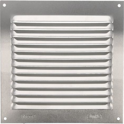 Grille de ventilation carrée en Aluminium Grilles d'aération pour sortie d'air Idéal pour plafond de cuisine et de salle de bain Dimensions : 150 x 150 mm Couleur: Argent (1/5)