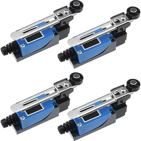 4 Interrupteurs de fin de course ME-8108 à levier à rouleau réglable NC-NO pour machines-outils et matériels de levage AC 250V 2A ou DC 220V 0.25A (1/5)
