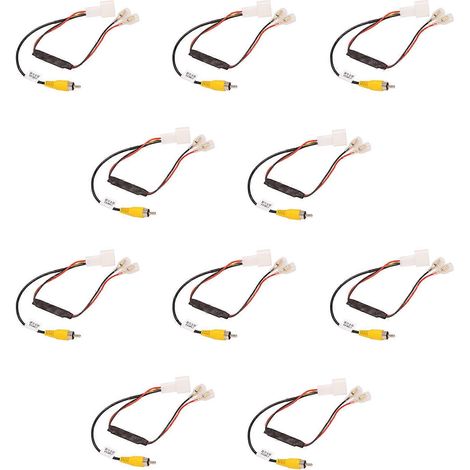 10 adaptadores de cableado de 4 pines para cámara de marcha atrás de coche, compatibles con Toyota. (1/5)