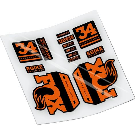 Pegatinas de vinilo resistente, diseños personalizables, color naranja. (1/2)