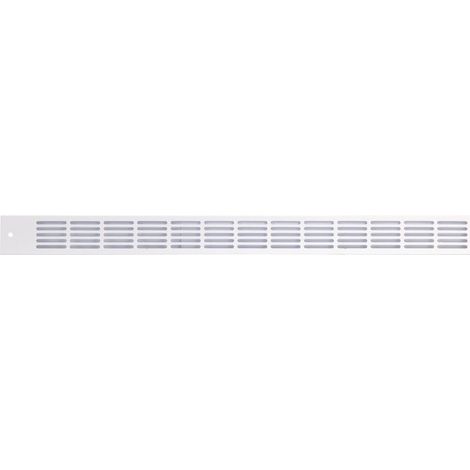 Grille plate 488 - Hauteur : 30 - Mortaise : 330X21 - Longueur : 375 - Teinte : Blanc 9016 - RENSON