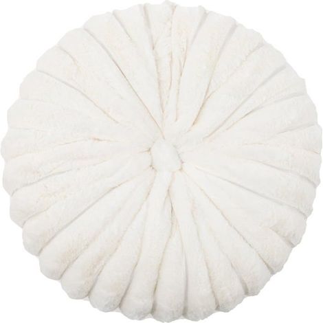 Oreiller Rond Lapin 35cm,Oreiller Rond en Forme de Citrouille pour Salon Chaise Plancher Voiture Décoration Intérieure (Blanc) (1/5)
