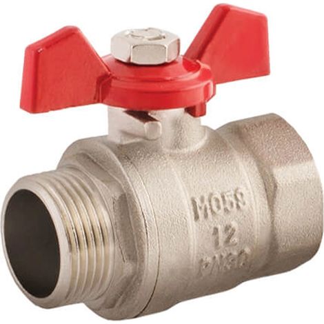 IDMAR 3/8"-Kugelhahn für Grundwasser/Mittelwasser mit Absperrklappe