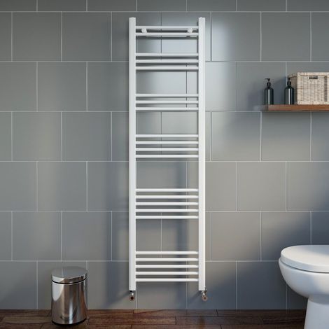 Duratherm White Heated Towel Rail Flat Straight 1600 x 450mm (1/5)