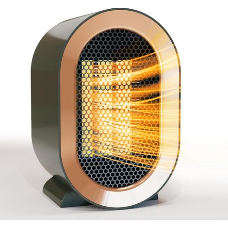 Tragbarer elektrischer Raumheizer für den Innenbereich, 1200 W, mit Thermostat, für große Räume, Schlafzimmer und Büros. (1/5)