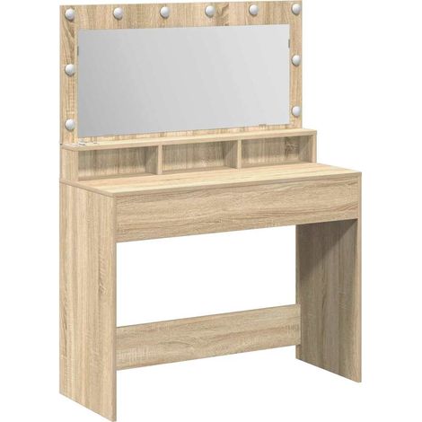 Maison Exclusive - Tavolo da Trucco con specchio Rovere Sonoma 100 x 41 x 135 cm
