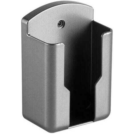 Lot de 2 supports muraux de télécommande pour téléviseurs et systèmes de climatisation, sans perçage,gris (1/3)