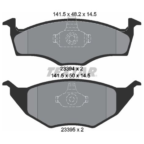 Kit de plaquettes de frein, frein à disque Textar 2339402 VW 6E0698151