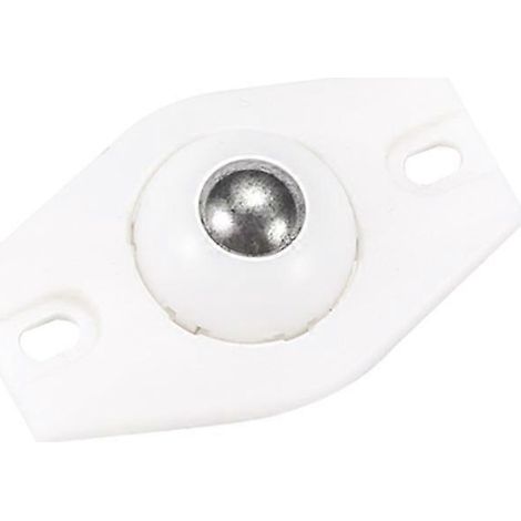 Lot de 8 roulettes pivotantes en acier inoxydable blanc, embase mobile adhésive sans perçage, roue à billes pour meuble domestique, support autoportant (1/4)