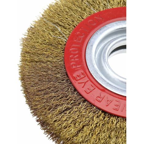 Brosse circulaire en acier pour nettoyer touret à meur, diamètre 125 mm/150 mm/200 mm, 150mm (1/3)