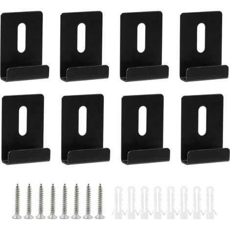 Ganci per il montaggio di specchi – Set di 8 pezzi in acciaio inox 304, larghezza 7 mm, con viti incluse (1/5)