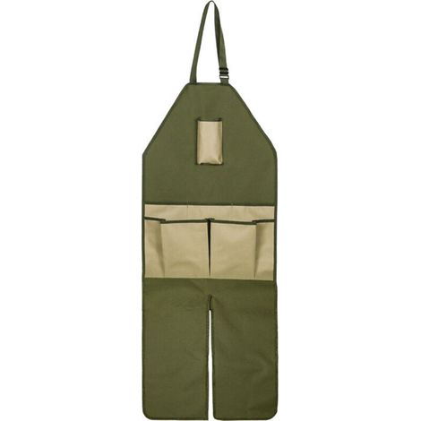 Tablier de jardinage garni multi-poches en tissu Oxford Colorblock Version étendue tablier de leggings de jardin 11845 cm (1/5)