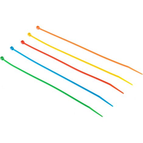 Serre-câble RS PRO , couleur "Assorti en Nylon 66, 385mm x 4,8 mm ( Prix pour Sachet de 250 )