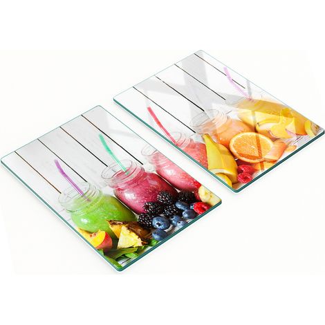 Taglieri da cucina in vetro con grafiche per cocktail di frutta, 2x40x52 cm (1/5)