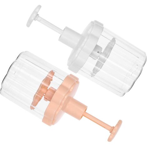Distributeur de savon mousse avec pompe moussante, lot de 2, rose et blanc (1/5)