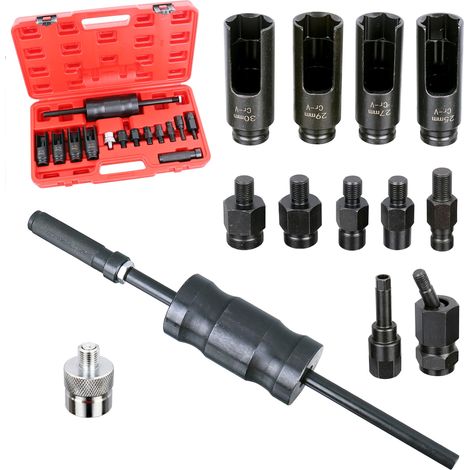 Satz mit 14 Injektorabziehern für Bosch, Delphi, Denso und Siemens