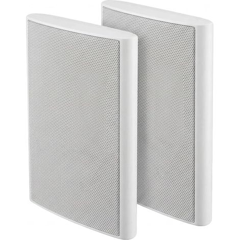Enceintes murales Ultra Fines 5,25 Pouces 240W, 8 Ohms, Enceintes passives pour Home cinéma intérieur, Chambre, Cuisine, Salon, Blanc (Paire)